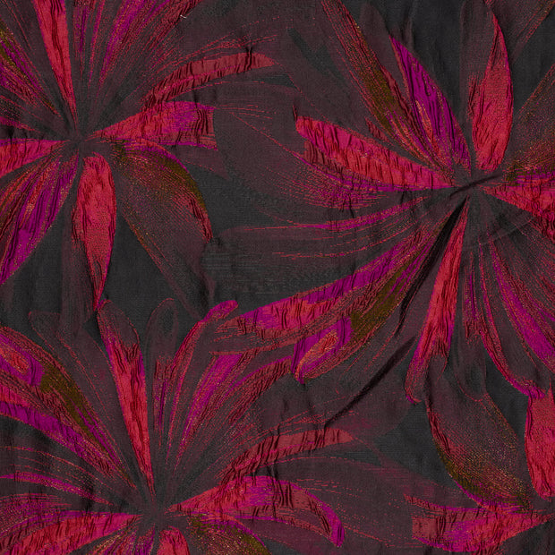 Jacquard stof Fuchsia getextureerd 