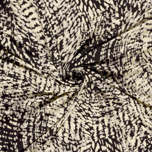 Viscose Vortex Jerséis tela Negro estampado 