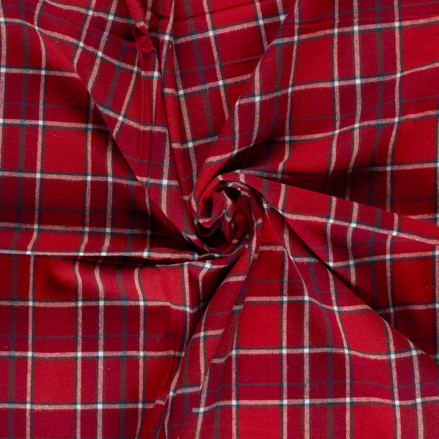 Flannel fabric Red brushed 
