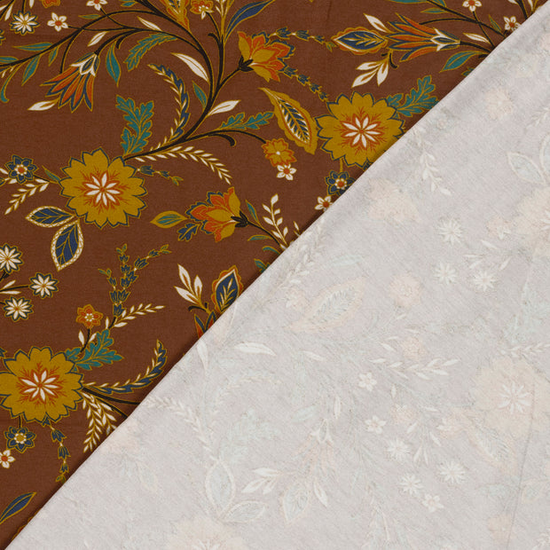 Viscose Vortex Jerséis tela Flores estampado 