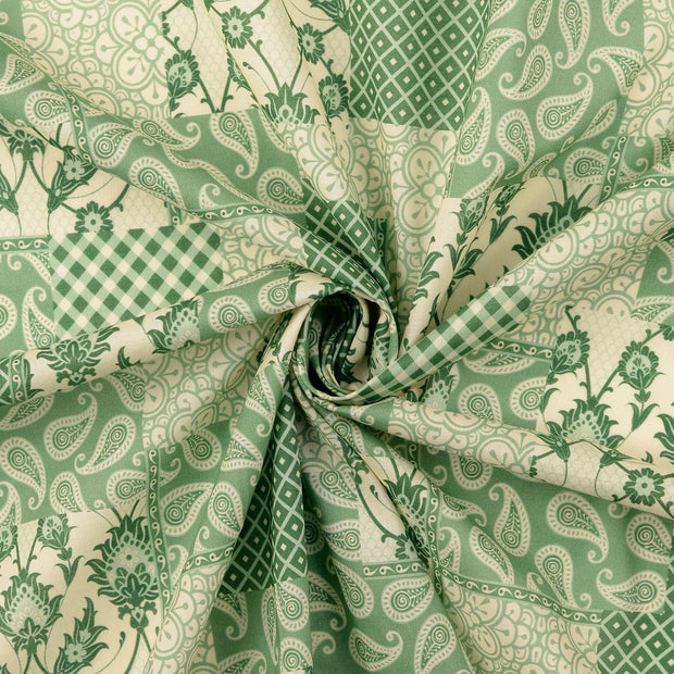 Cotton Poplin fabric Dark Mint 