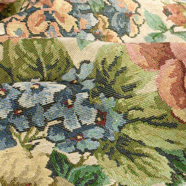 Jacquard fabric Flowers Beige