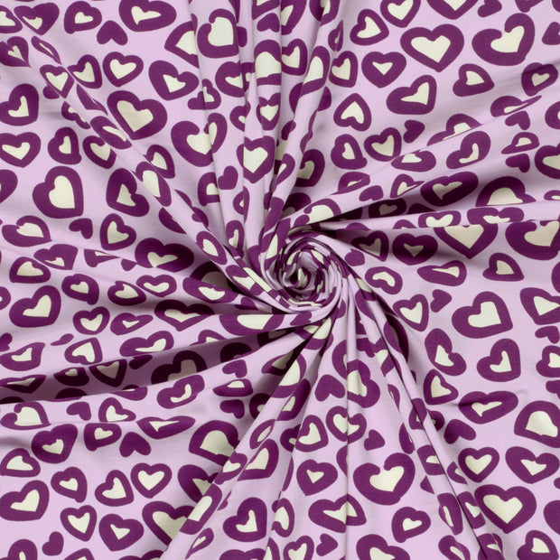 Jerséis tela Lila estampado 