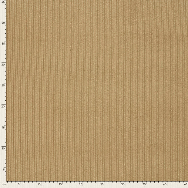 Corduroy 4.5w stof Effen Camel