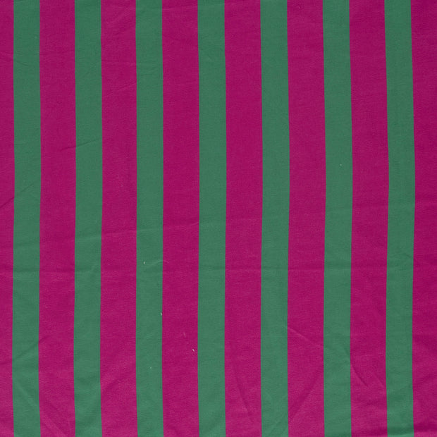 French Terry fabric Stripes Fuchsia