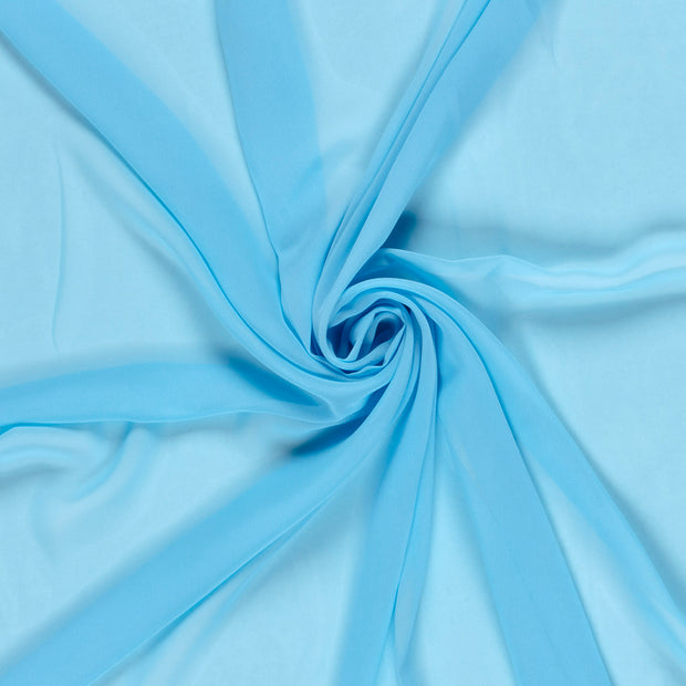 Chiffon fabrik Aqua 