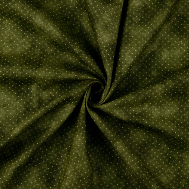 Algodón Popelina tela Verde oliva 