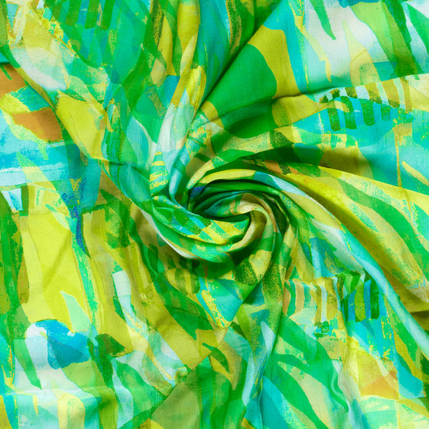  fabric Neon Green digital printed 