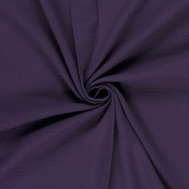 Muslin fabric Aubergine 