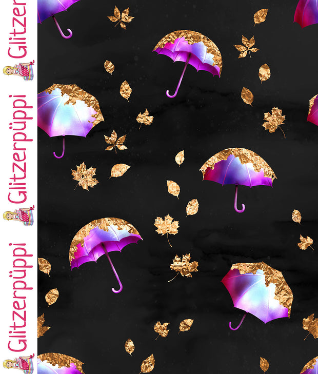 Jogging fabric Umbrellas Black