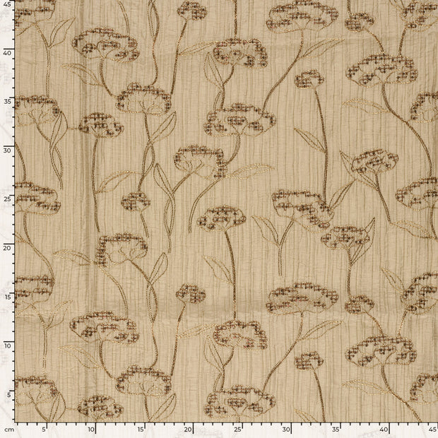  fabric Flowers Beige