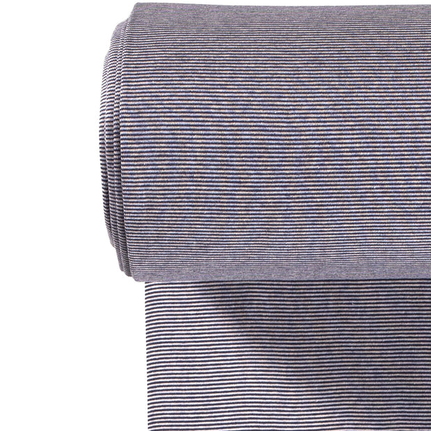 Bord Cote Fil Teint tissu rayures Bleu Marine