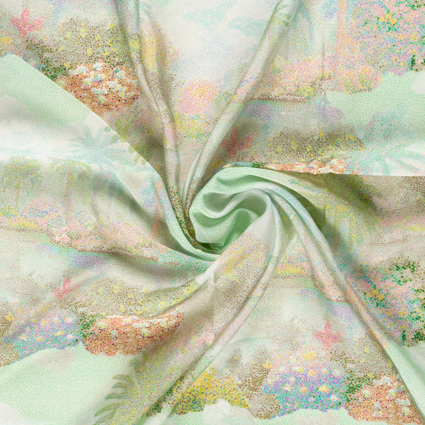  fabric Lime Green printed 