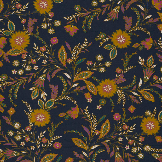 Viscose Vortex Jerséis tela Índigo mate 