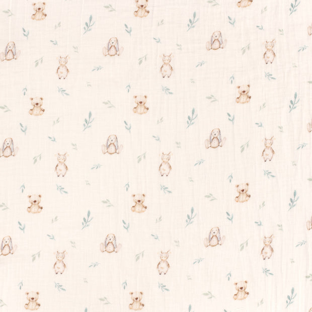 Double gaze tissu Blanc cassé mat 