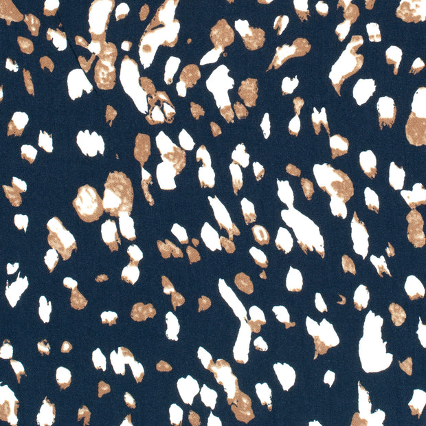 Viscose Twill fabrik Punkte Marine