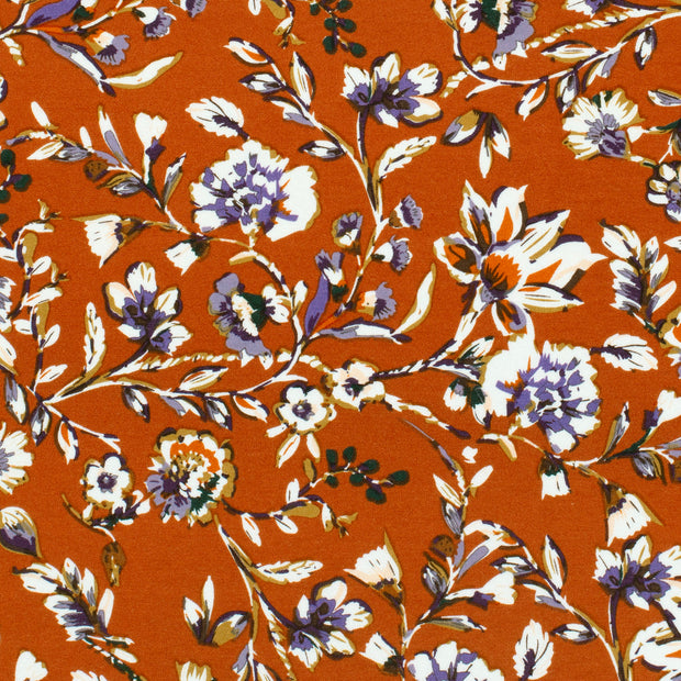 Viscose Jersey fabrik Blumen Ziegel