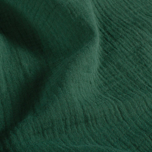 Muslin fabric Unicolour Dark Green