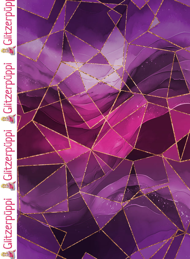 Jogging fabric Geometric pattern Fuchsia