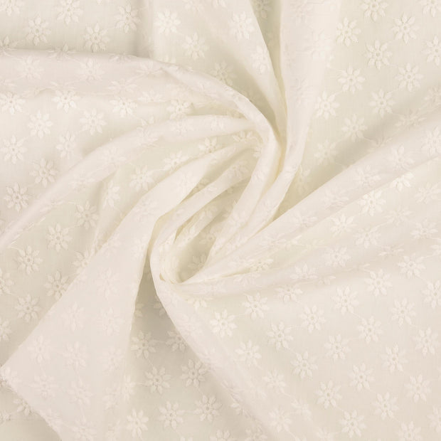  fabric White embroidered 