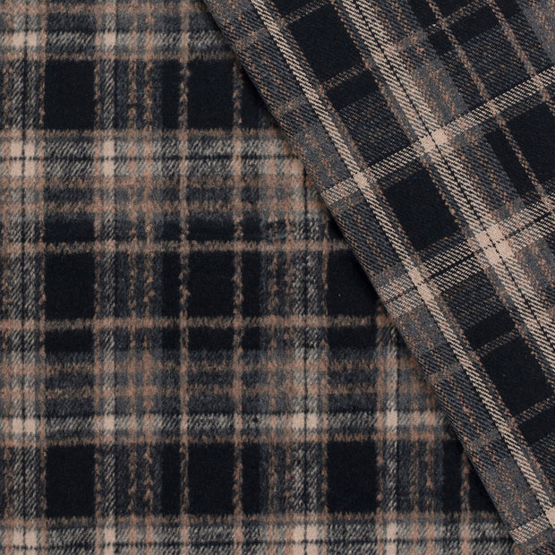 Jacquard fabric Checks brushed 