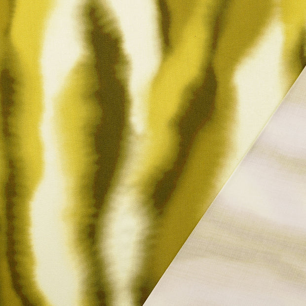 Viscose Satin fabric Olive Green digital printed 