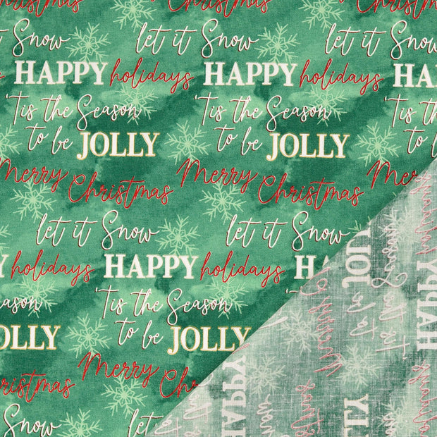  fabric Dark Green printed 