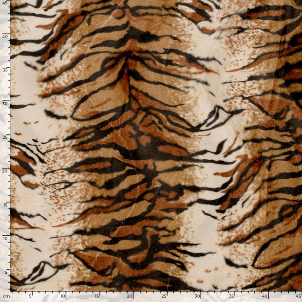 Velours fabric Tigers Camel