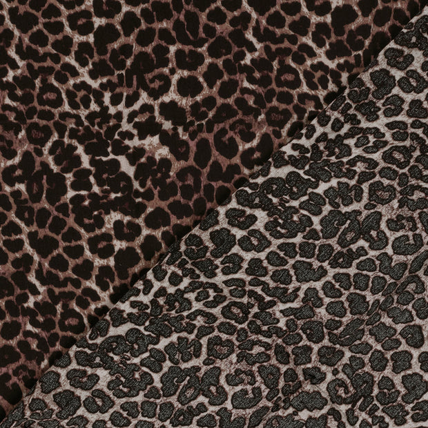 Satin fabrik Panther bedruckt 