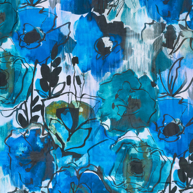 Viscose Satin fabric Cobalt 