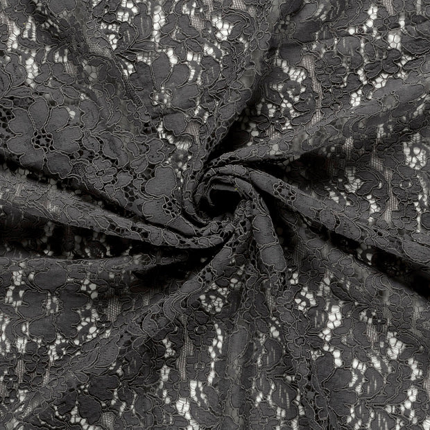 Lace fabric Dark Grey 