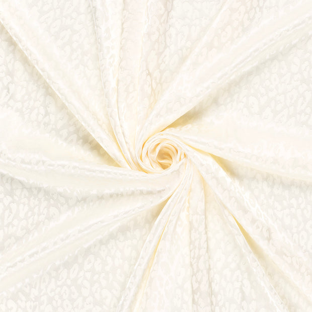 Satin Jacquard fabric Off White 