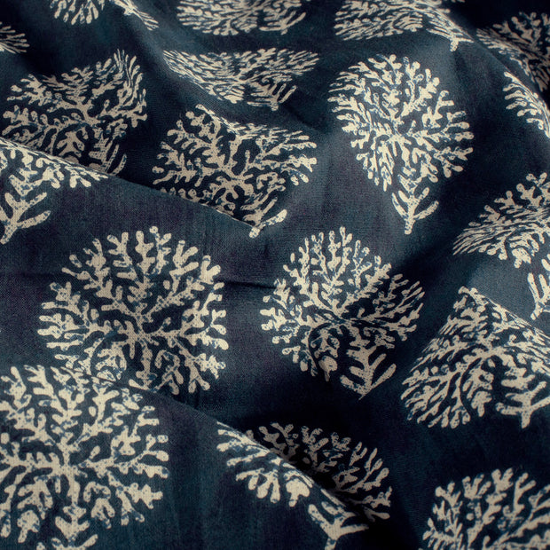 Voile fabrik Abstrakt Indigoblau