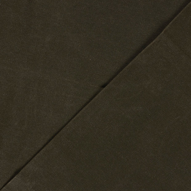 Canvas fabric Khaki Green coated 