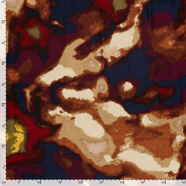 Satin Velvet tela Abstracto Ladrillo