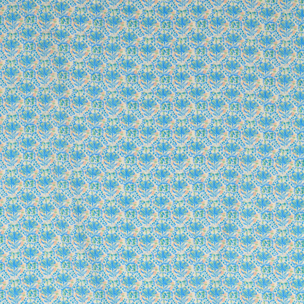 Baumwoll Webware fabrik Blumen Blau