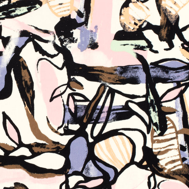 Viscosa Poplin tela Abstracto Salmón