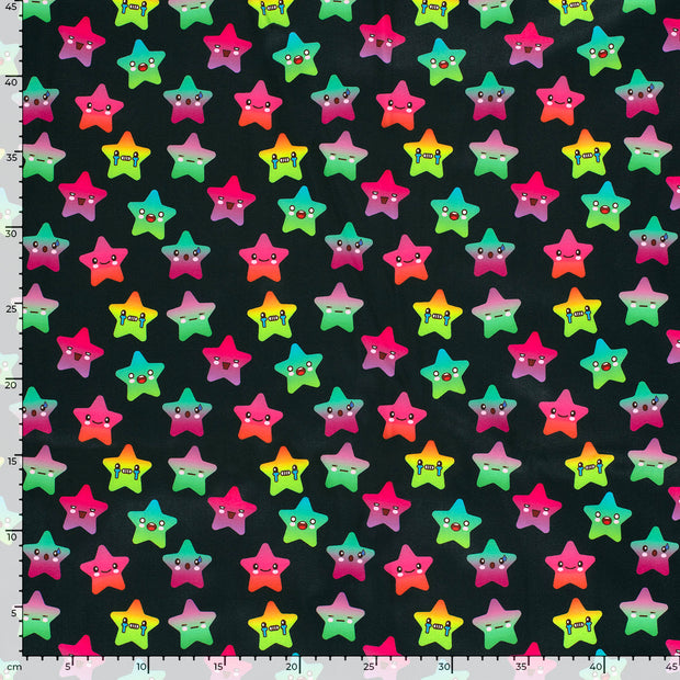 Softshell fabric Stars digital printed 