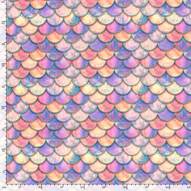 Softshell fabric Scales digital printed 