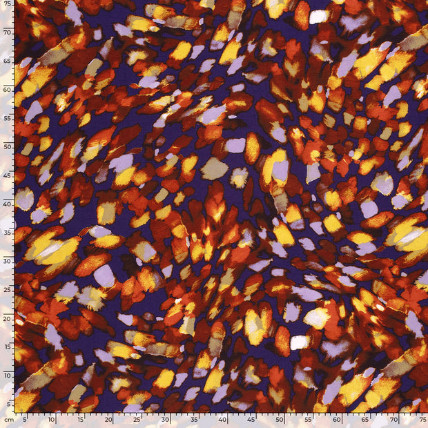 Viscose Nylon Crepe stof Abstract Magenta