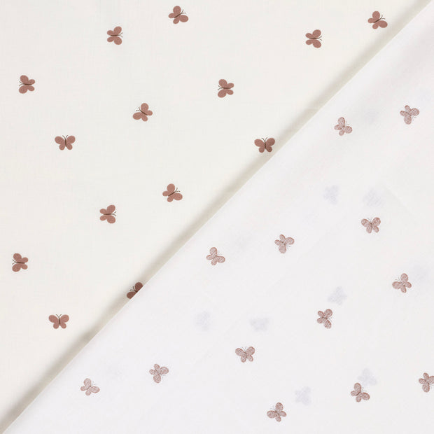 Cotton Poplin fabric Butterflies printed 