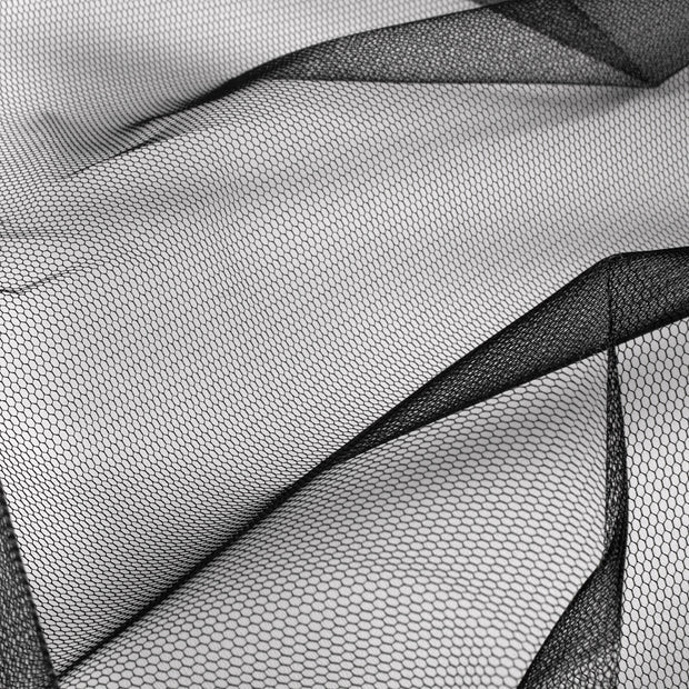 Tulle fabric Unicolour Black