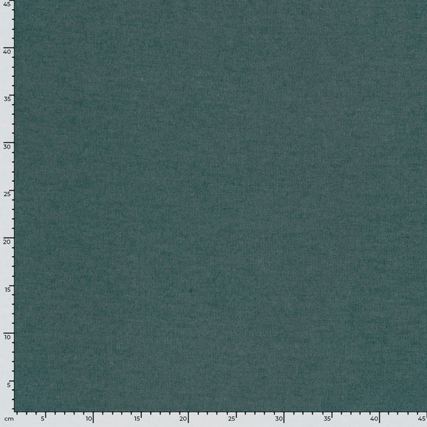 Poly Viscose Jersey fabric Melange Petrol
