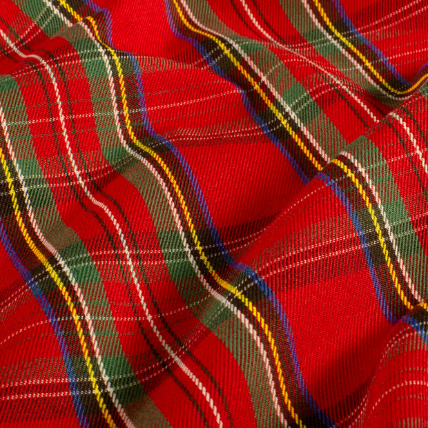 Gabardina tela Cuadros Rojo