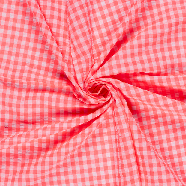 Seersucker fabrik Neon Fuchsia Seersucker 