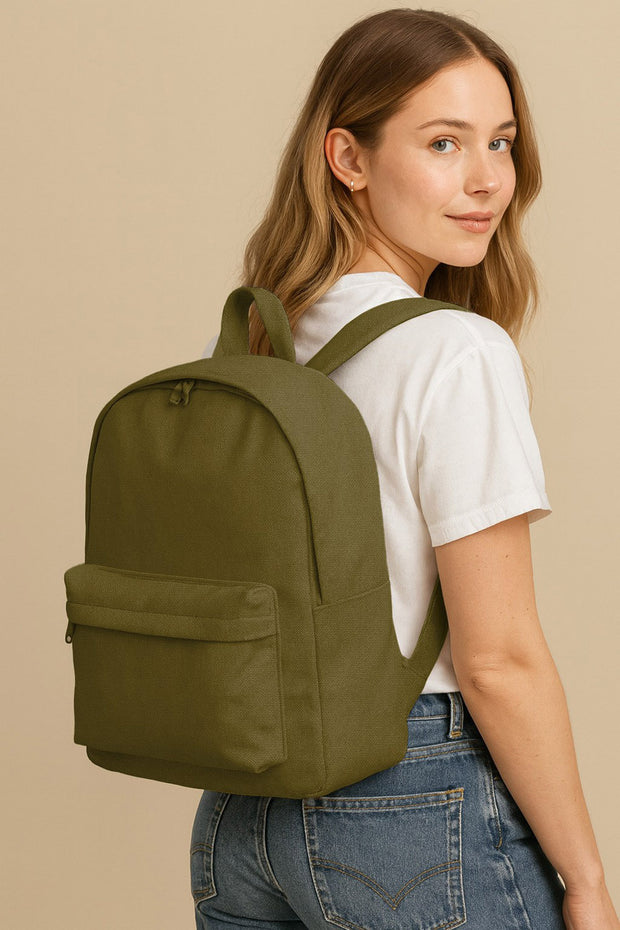 Canvas fabric Unicolour Khaki Green