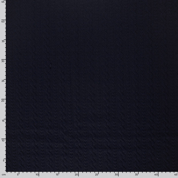 Heavy Knit stof Kabelstof Marine