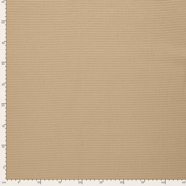 Waffle piqué fabric Unicolour Beige