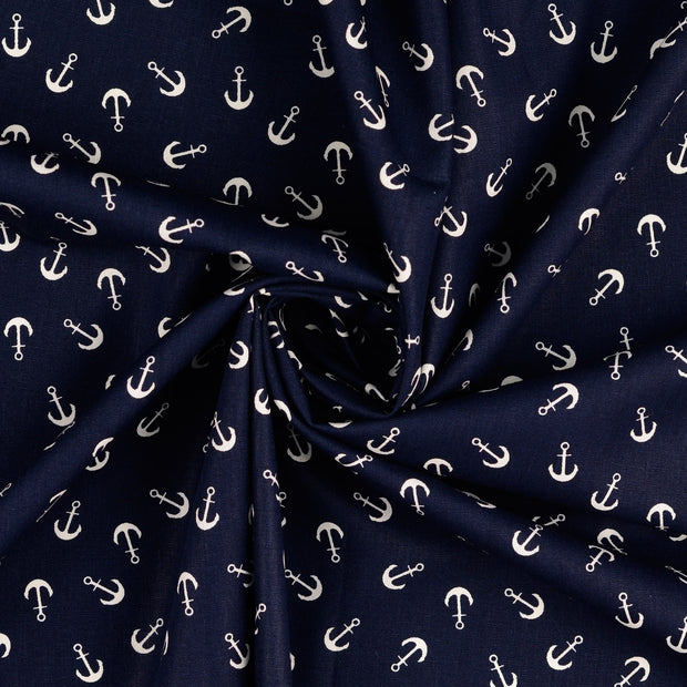  tela Azul marino estampado 