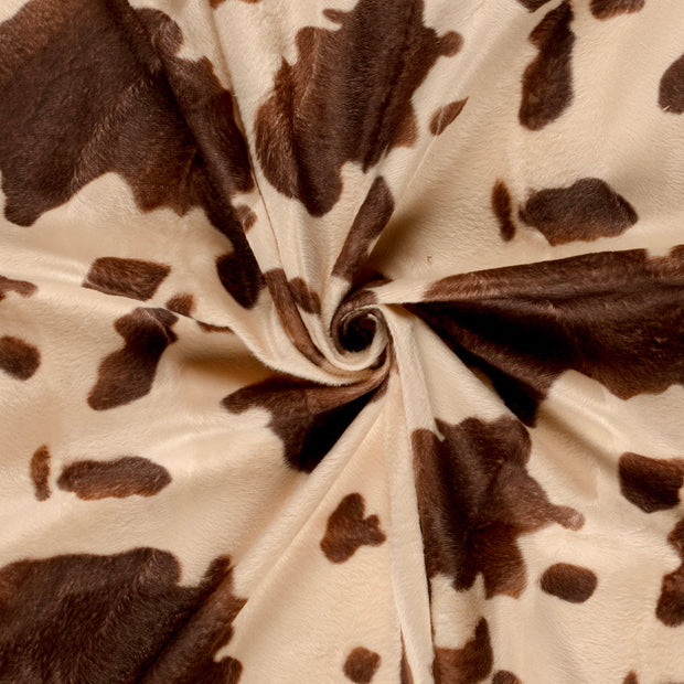 Velours fabrik Beige bedruckt 